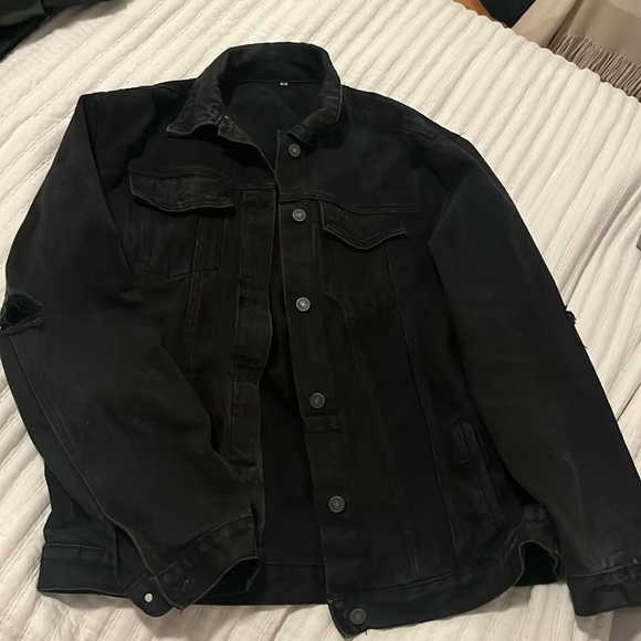 Black Jean Jacket size M - Picture 1 of 3